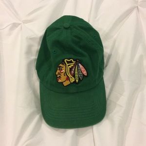 Green Chicago Blackhawks baseball cap